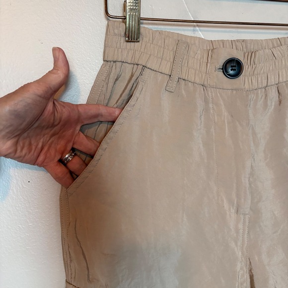 Joie Tan Lightweight Parachute Cargo Pants Womens XS Relaxed Utility Trousers - Picture 4 of 10